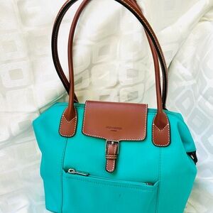 Hexagona of Paris Teal Purse.
